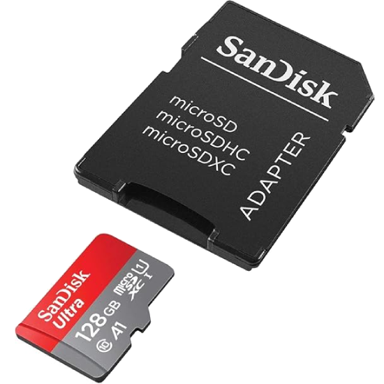 SanDisk 128GB Class 10 microSDXC Memory Card with Adapter (SDSQUAR-128G-GN6MA)
